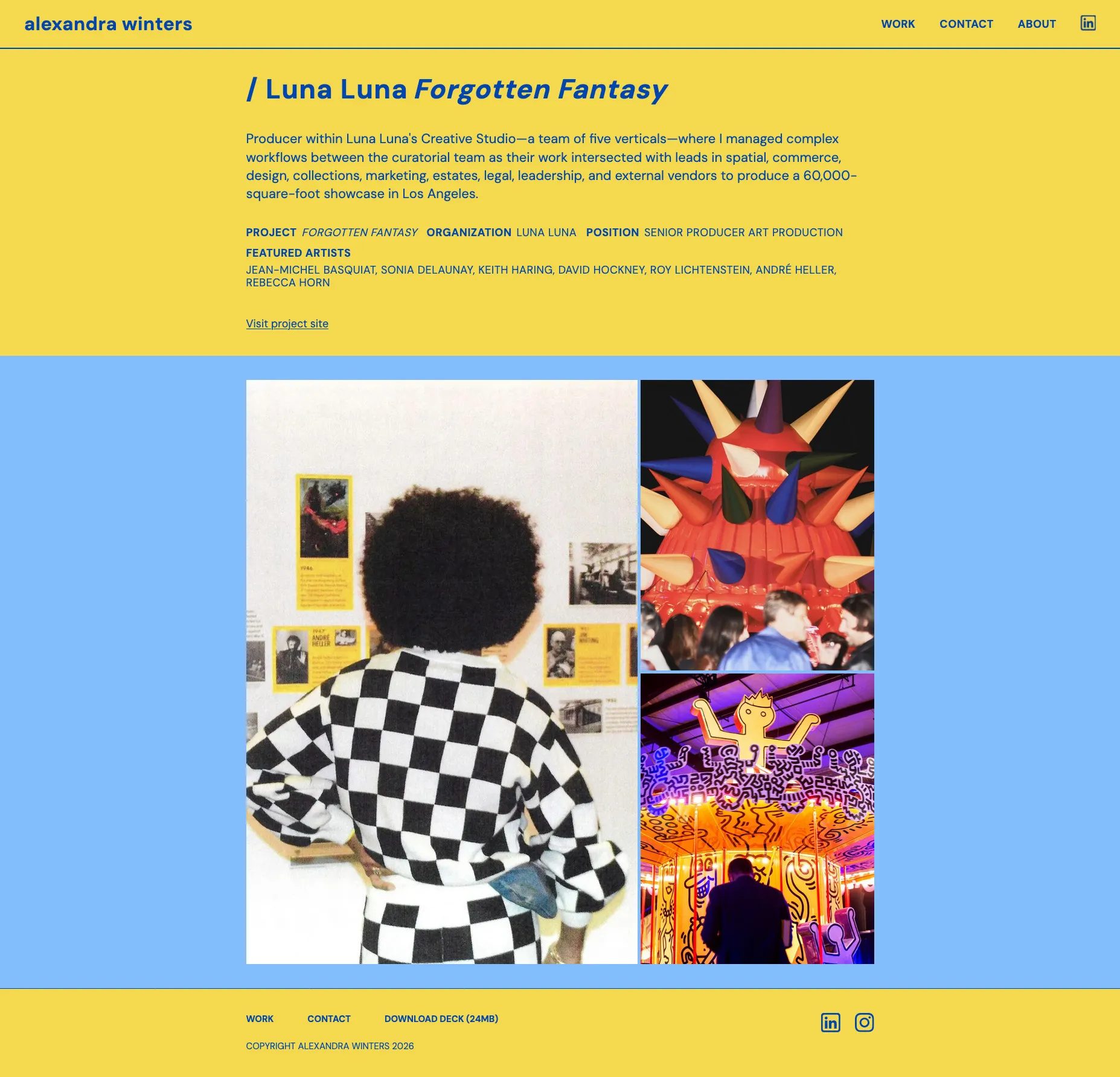 Alex Winters project page — Luna Luna