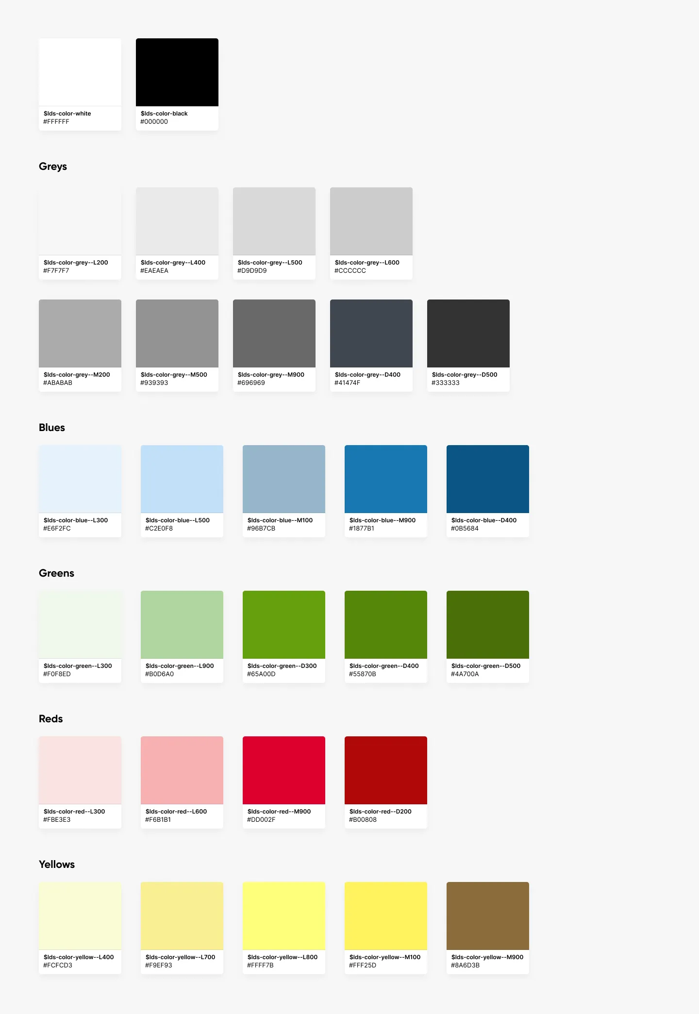 First version of the Learnosity design system color palette of 30 colors