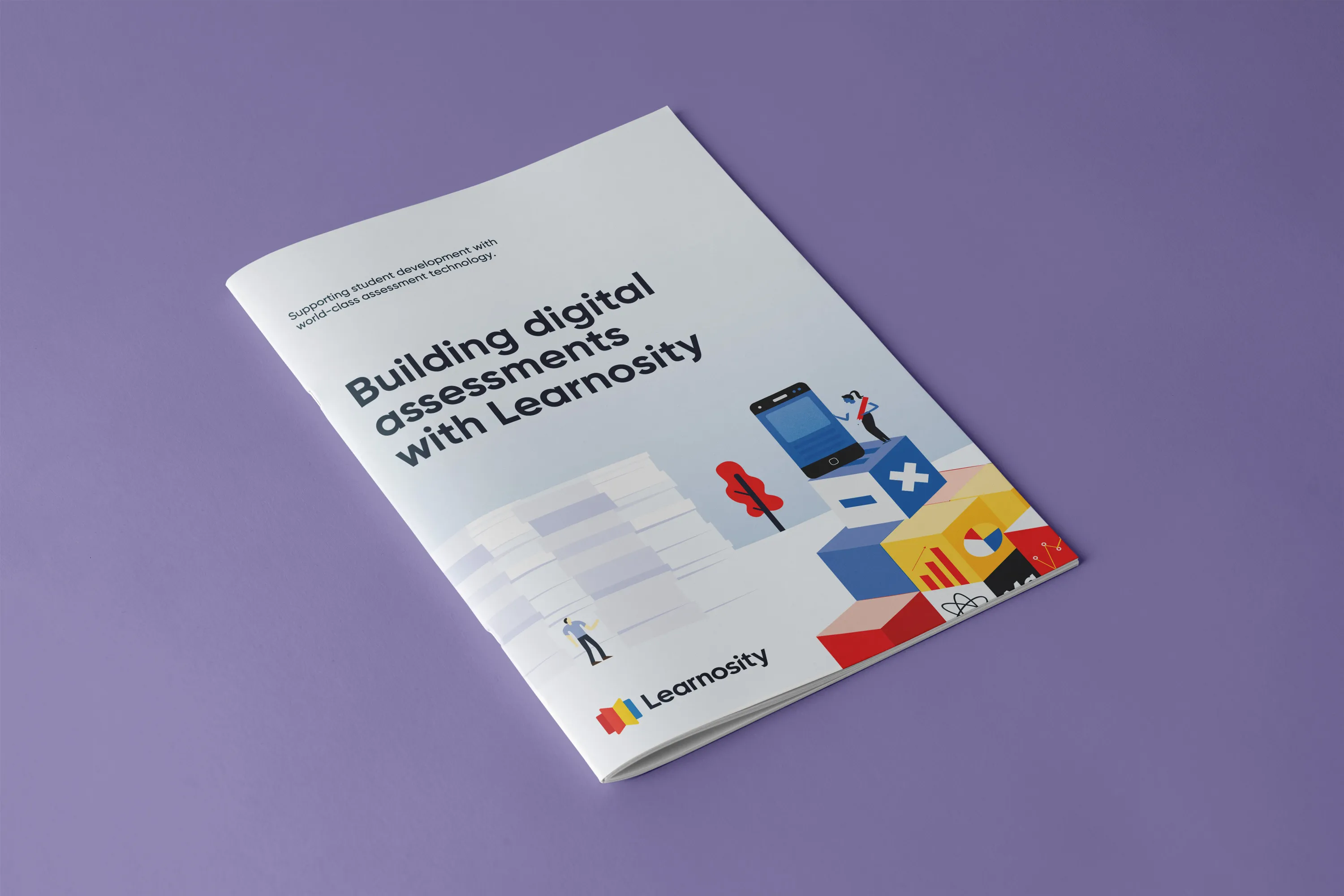 Cover of a marketing brochure for Learnosity