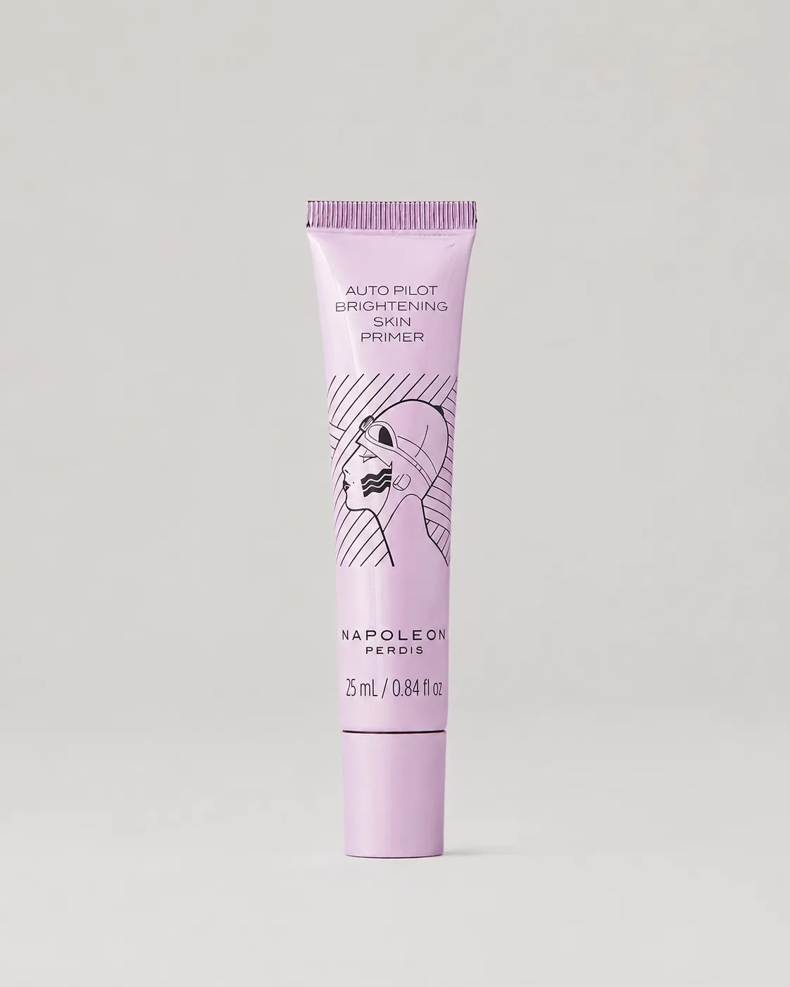 Napoleon Perdis Auto Pilot Brightening Skin Primer in a pink tube, part of the new primer line built on the refreshed brand system.