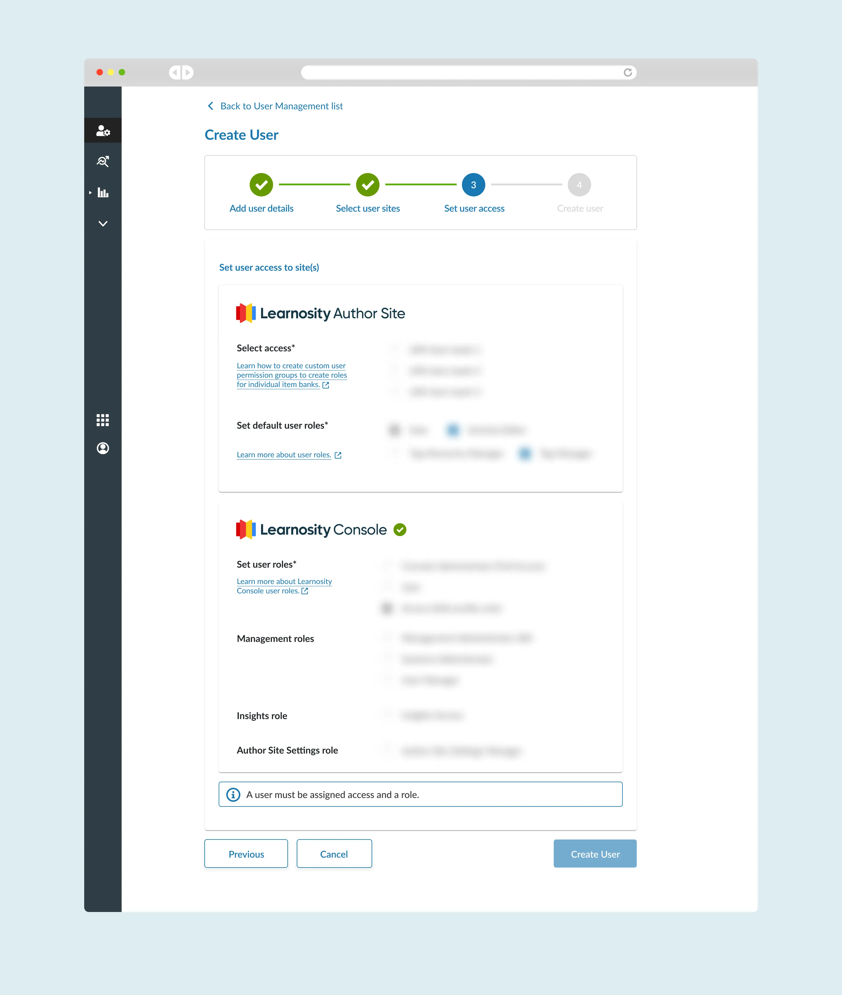 A step in the process that was often missed in the create user flow