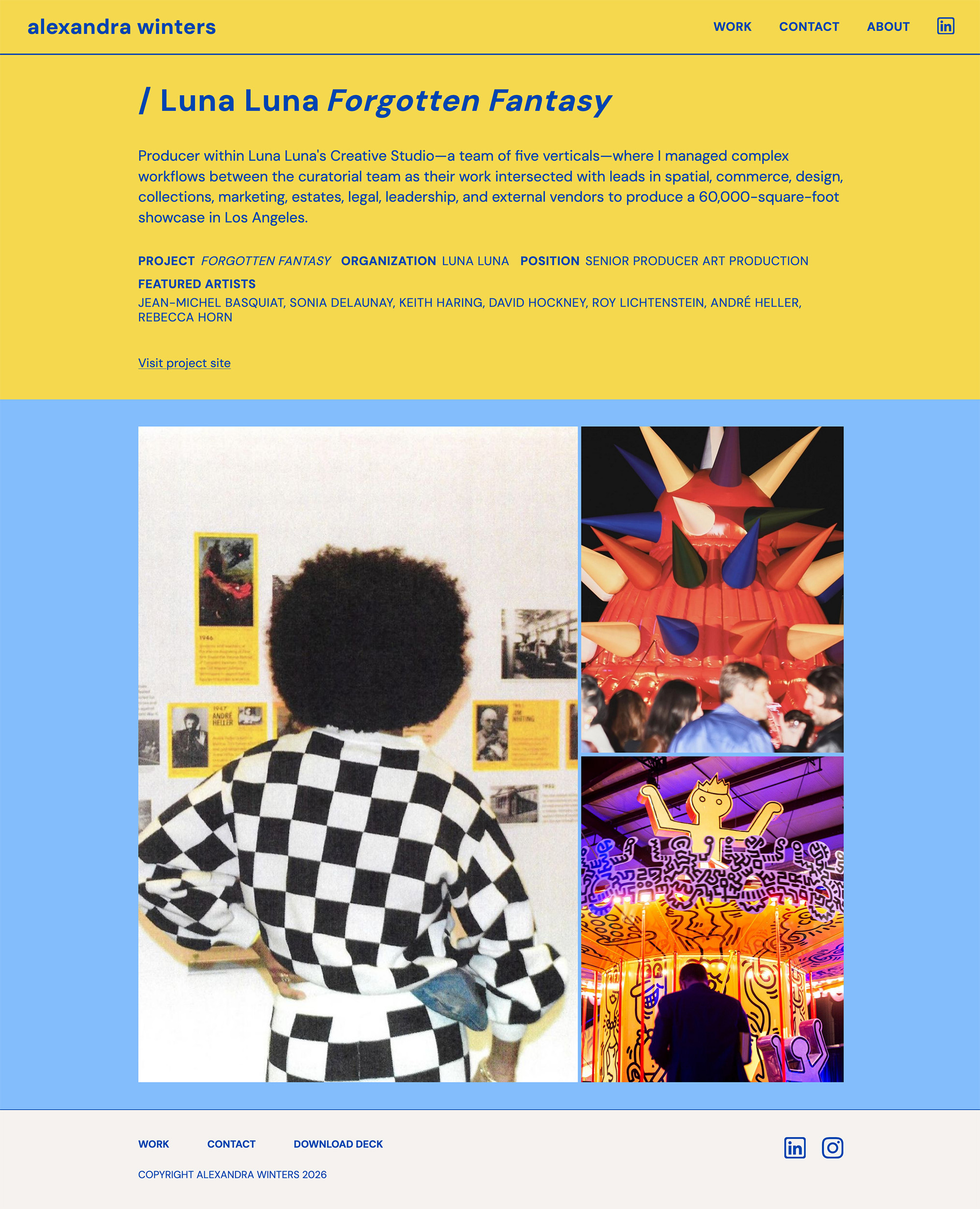 Alex Winters project page — Luna Luna