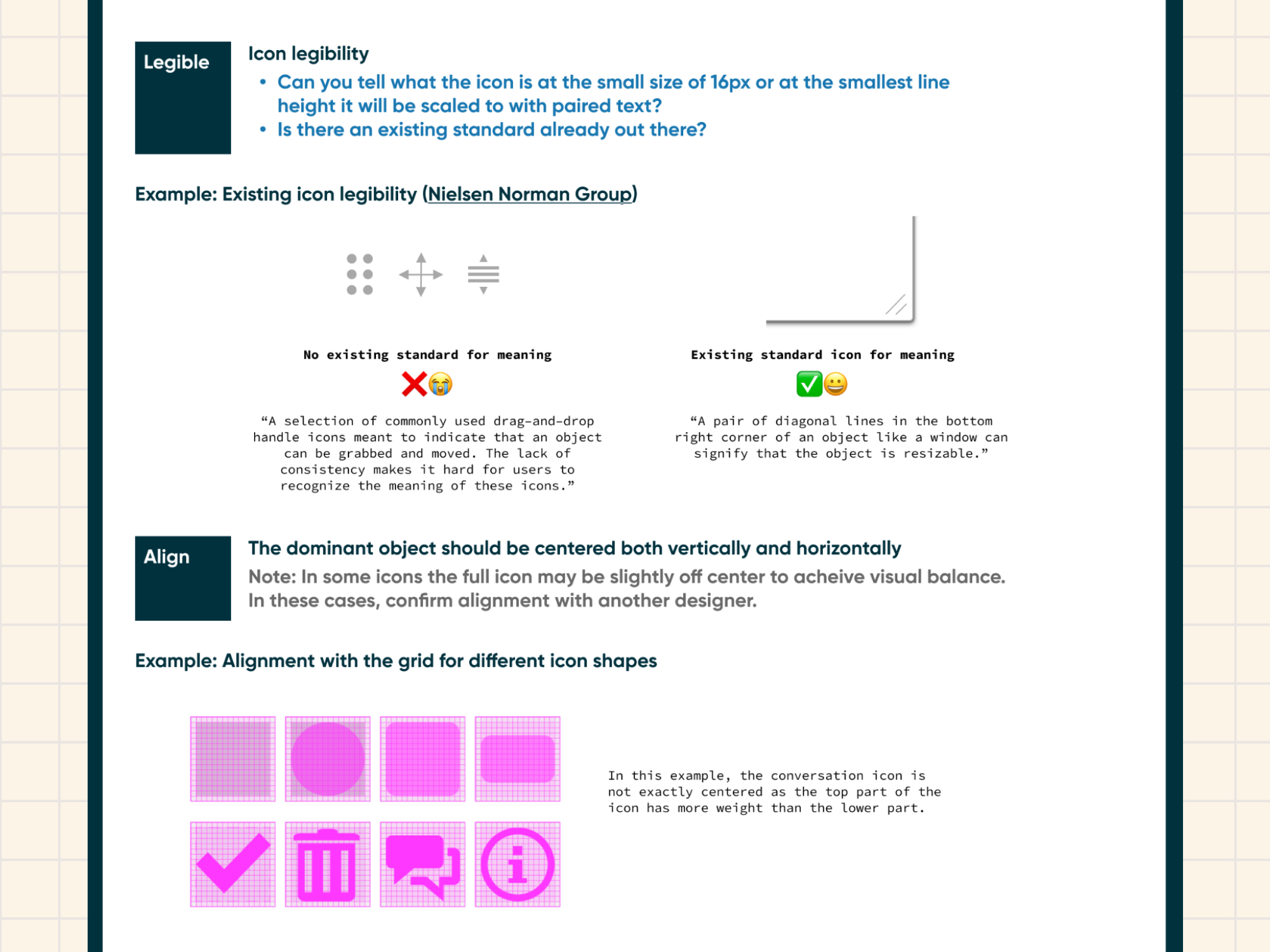 Icon set documentation
